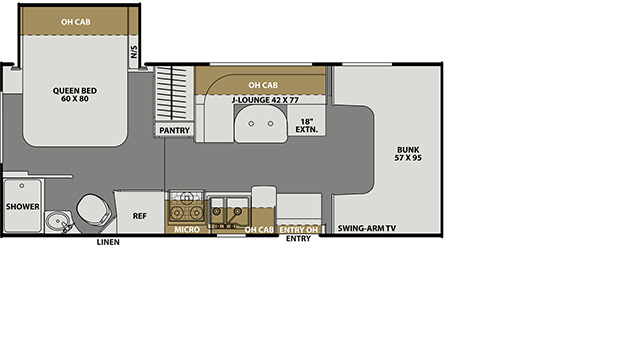 2023 COACHMEN FREELANDER 21RS, , floor-plans-day image number 0